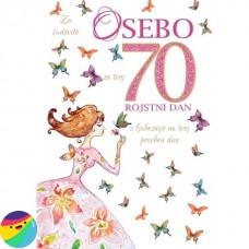Voščilnica za 70 let - Čudovita oseba Voščilnica za 70 let - Čudovita oseba